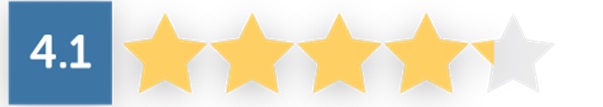 Average 4.1 stars out of 5