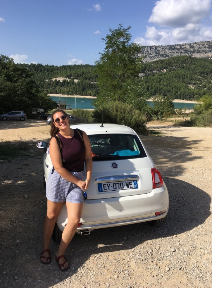 picture of me with a fiat in France