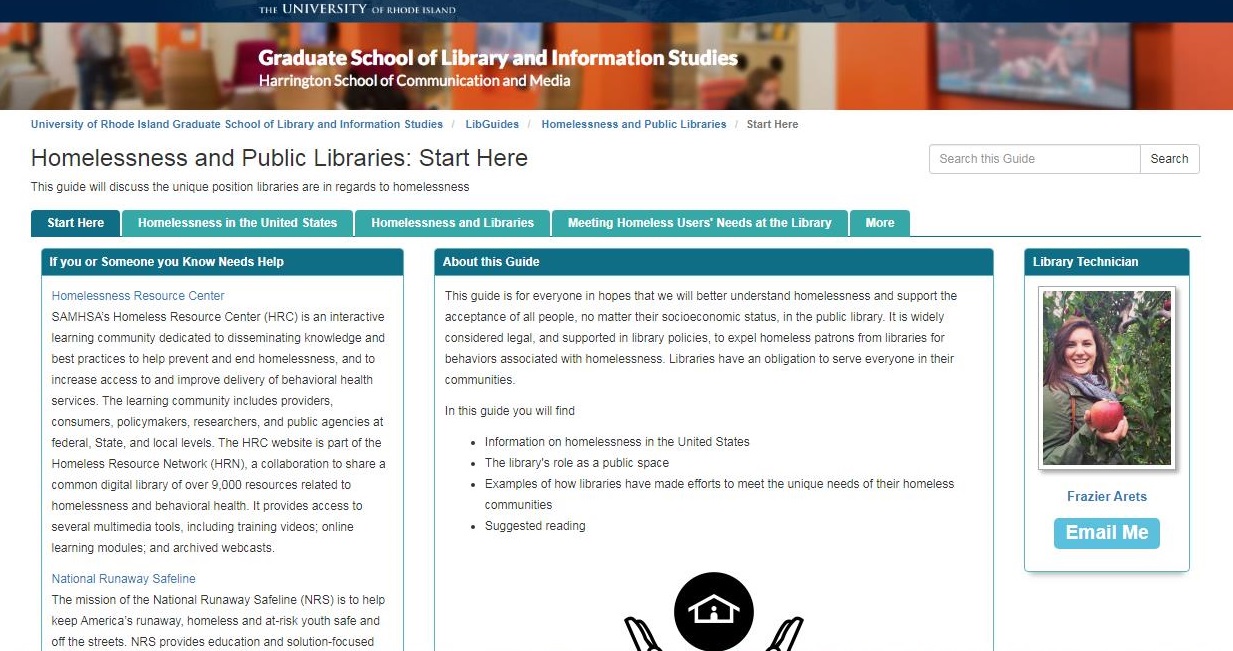 screenshot of libguide