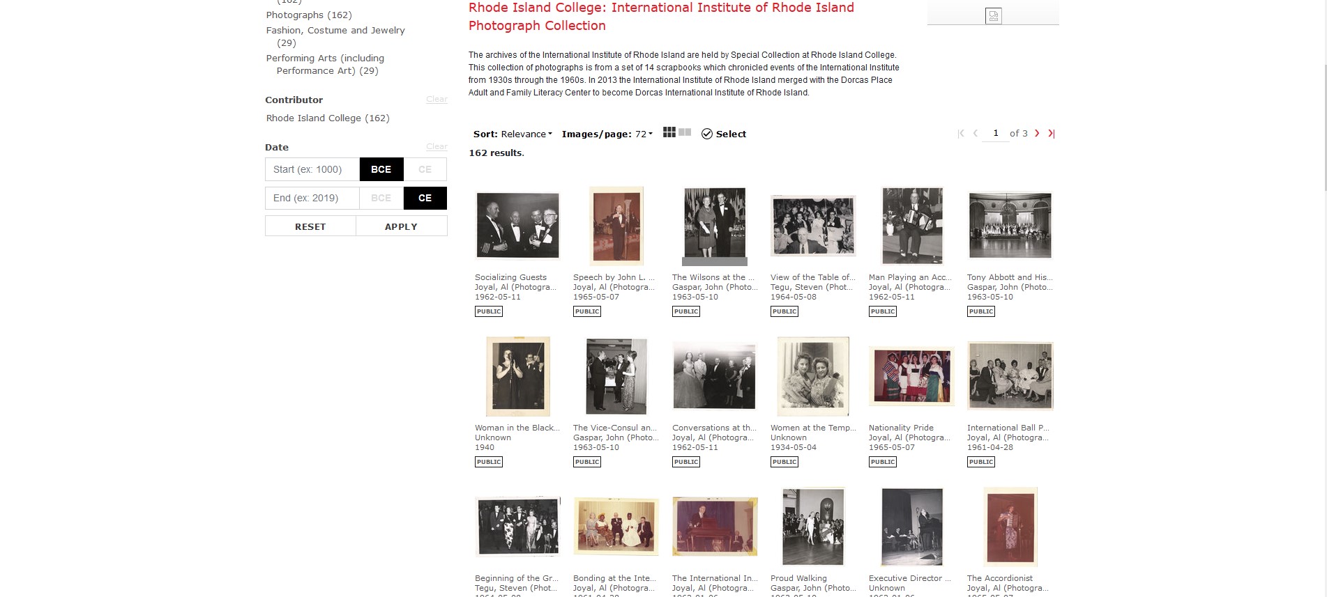 International Institute of Rhode Island Public Collections