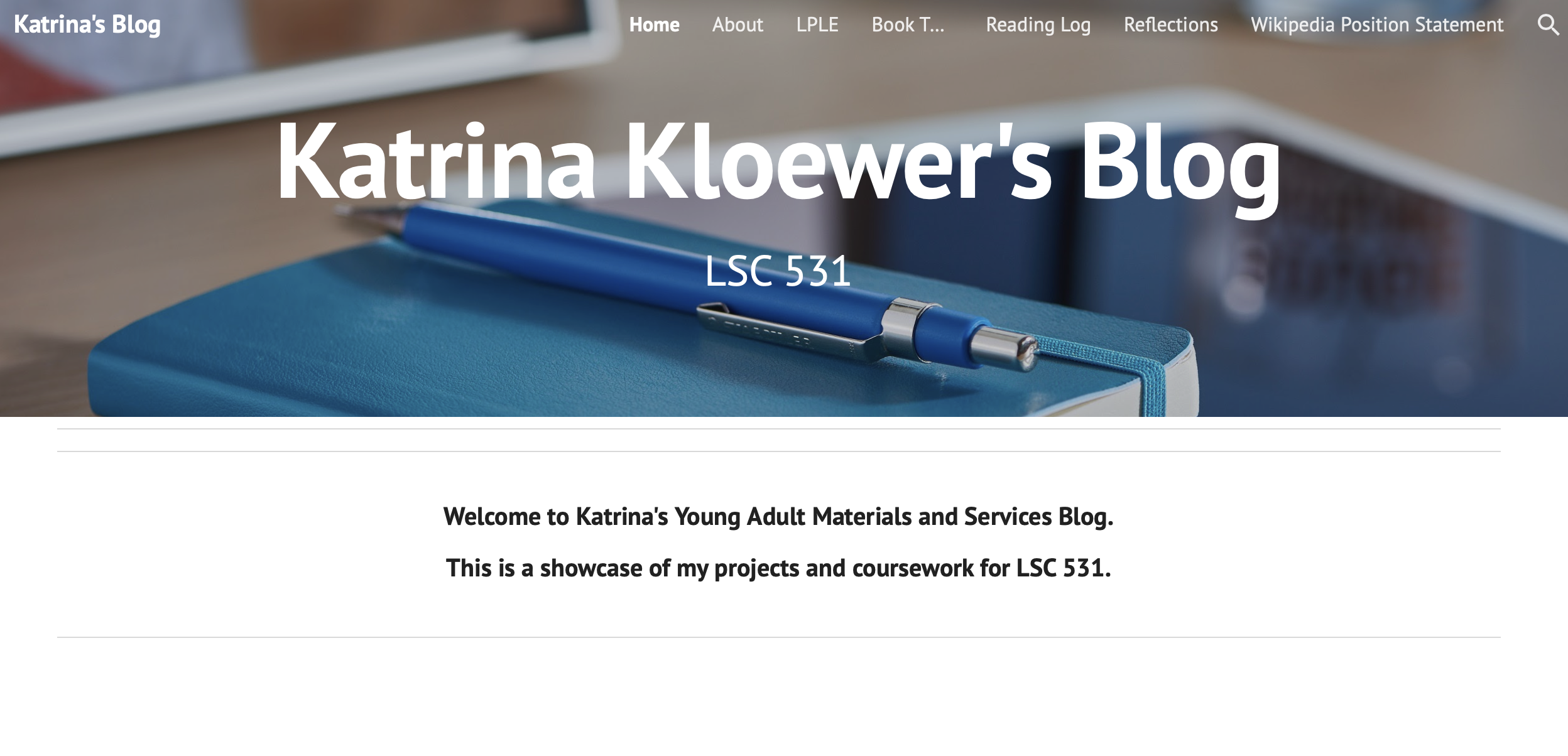 thumbnail of YA Blog homepage thatlinks to site