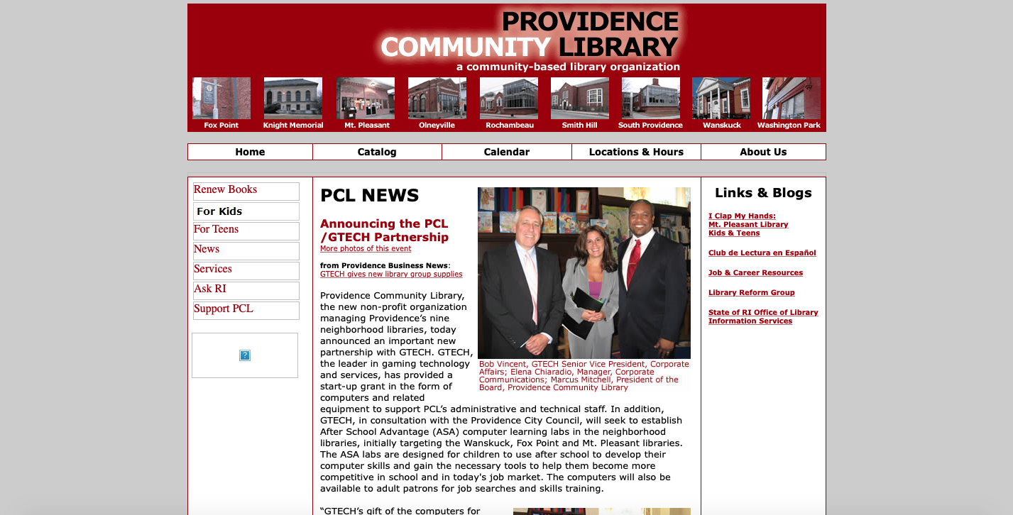PCL Website 2009
